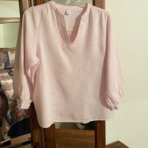 Old Navy Pink/White striped shirt